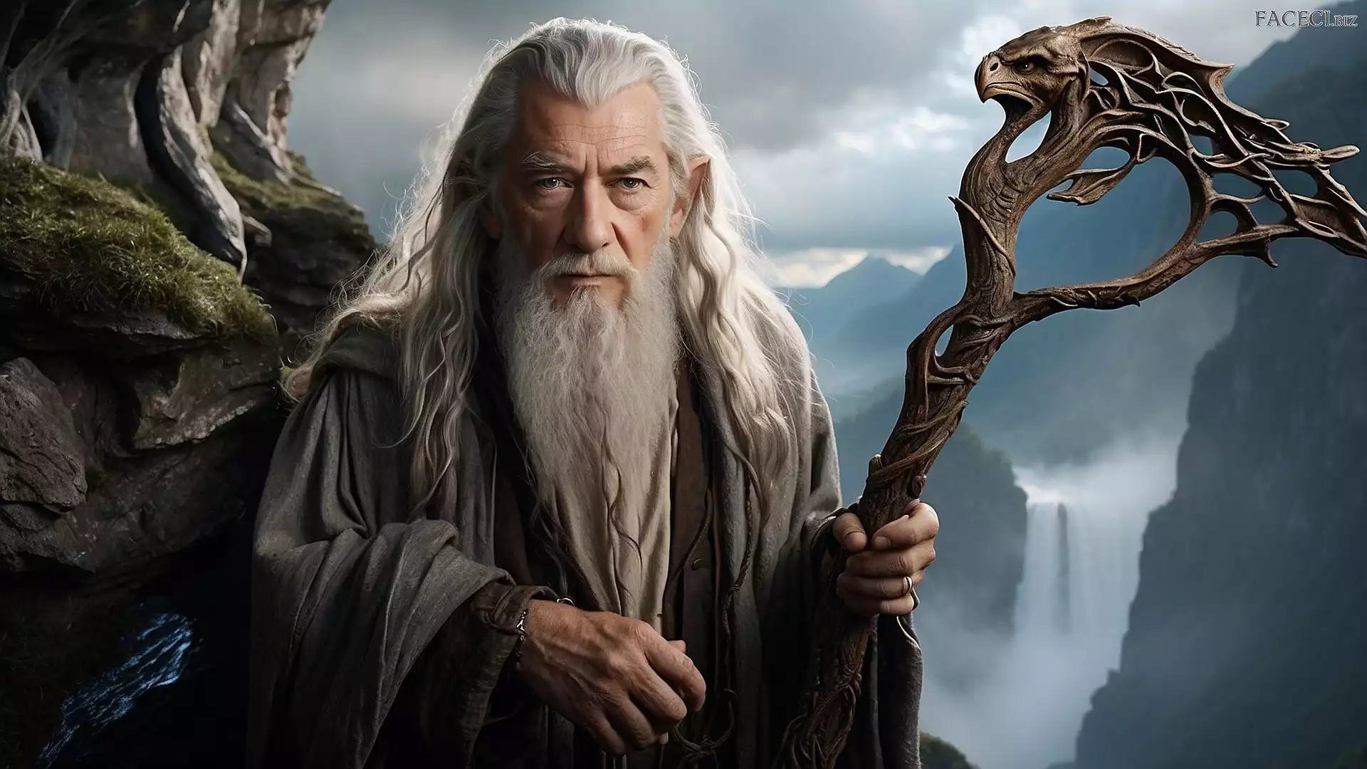 Włosy, Długa, Wąsy, Mężczyzna, Kij, Stary, Siwa, Broda