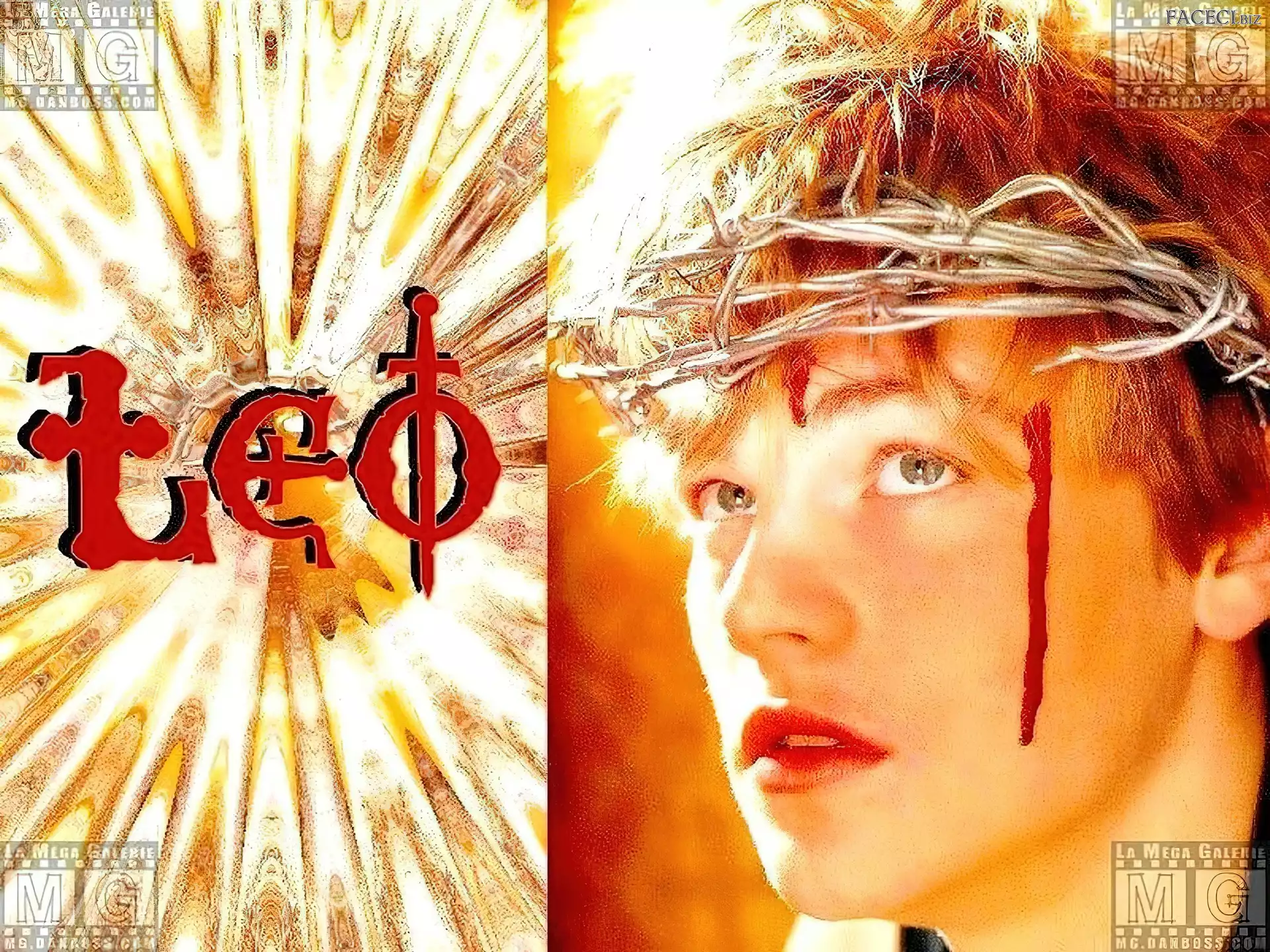 czerwone usta, Leonardo DiCaprio, krew