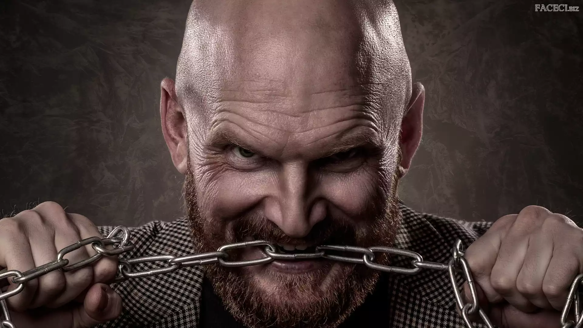 Mężczyzna, Broda, Ręce, Łańcuch