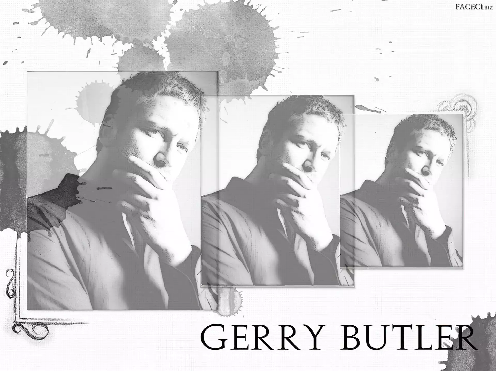 ręka, Gerard Butler, twarz